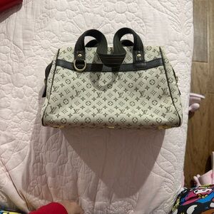 Louis Vuitton Satchel - Light Green and Cream